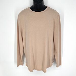 Cuts Clothing NEW Mens Curve-Hem T-Shirt Sz XL Long Sleeve Mountain Mist Soft